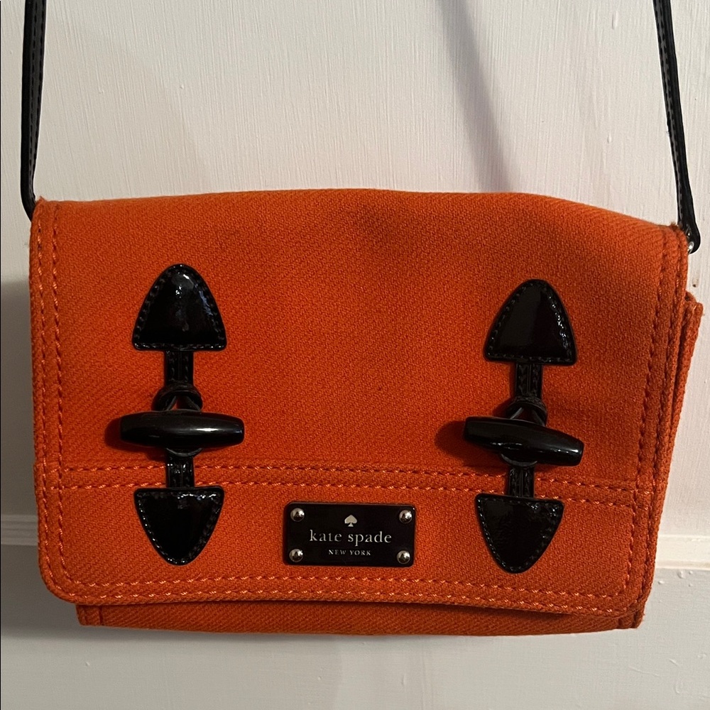 Kate Spade Orange and Black Crossbody Bag